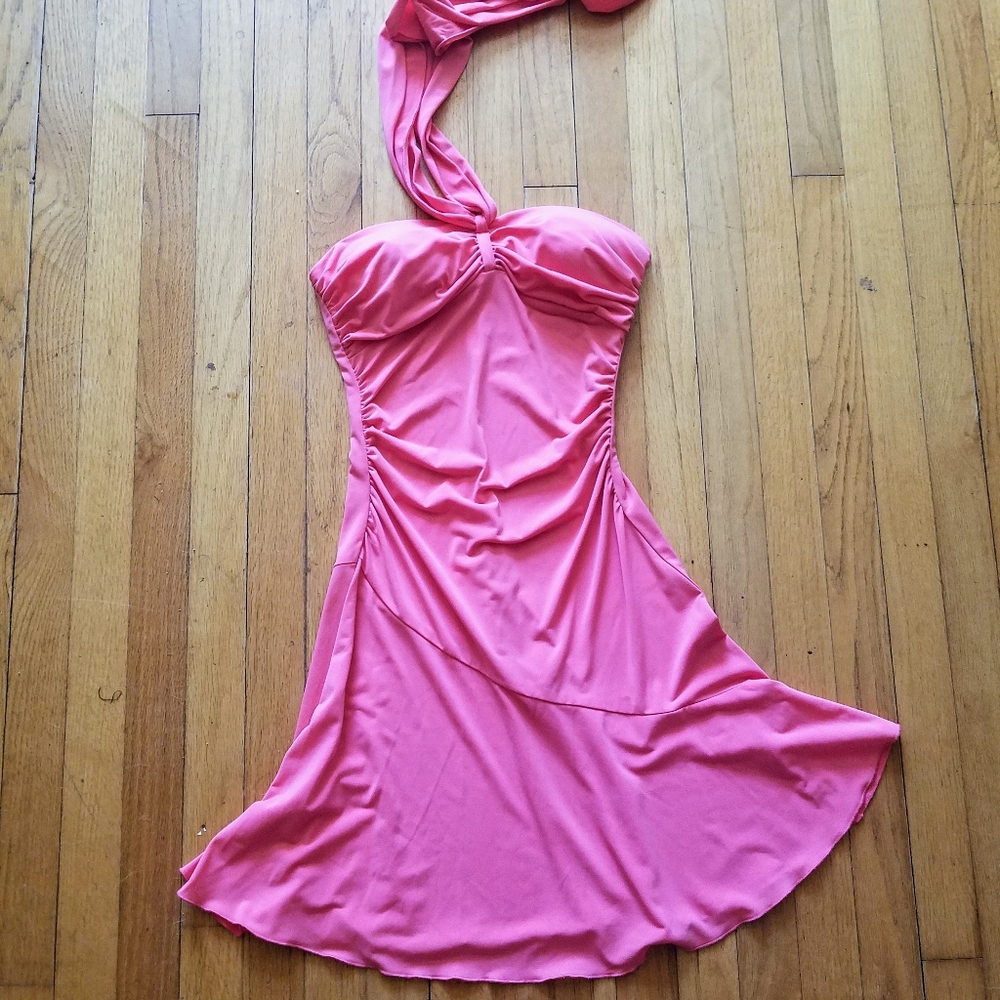 Coral pink dress